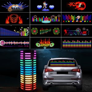 90*25 40*30 Automobile LED Equalizer Car Interiror Atmosphere Music Rhythm