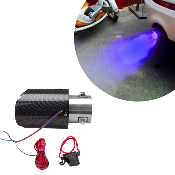 Nozzle for Muffler Car Tail Throat Pipe Spitfire LED Lights Luminous Auto - Image 12