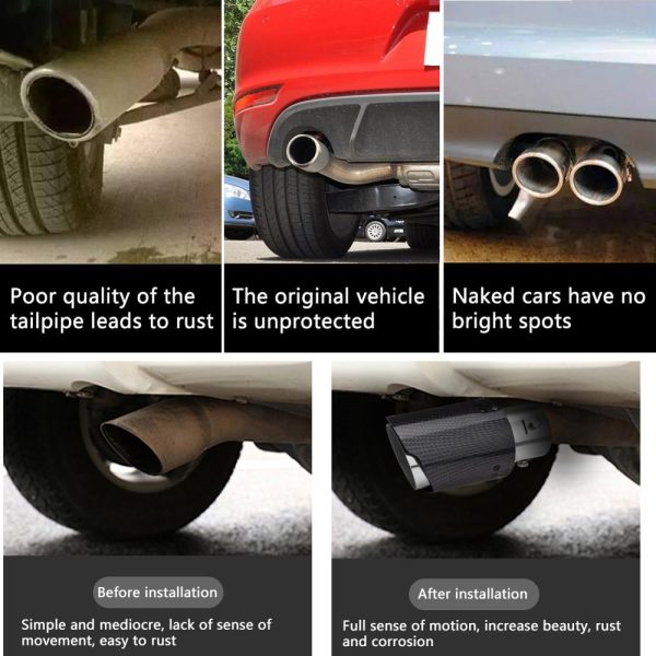 Nozzle for Muffler Car Tail Throat Pipe Spitfire LED Lights Luminous Auto - Image 4