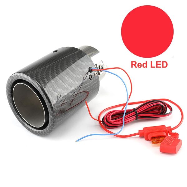 Nozzle for Muffler Car Tail Throat Pipe Spitfire LED Lights Luminous Auto - Image 9